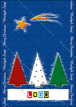 karnet świąteczny nieskładany BZ1 - wzór BZ1-351 awers